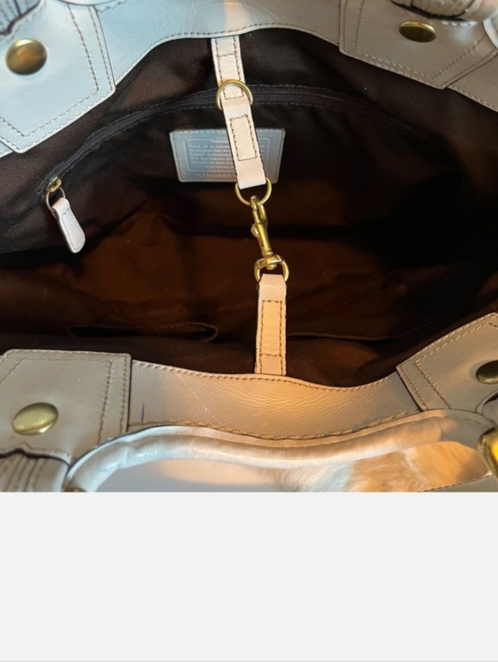 Coach Bleecker Natural Straw Leather Flower Tote - Picture 8 of 12